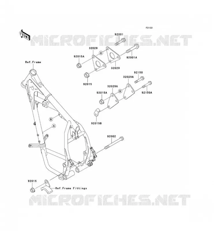 SUPPORT MOTEUR Kawasaki MOTOS 650 2000 KLR650  KL650-C6