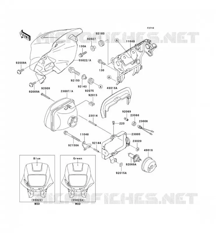 OPTIQUE(S) Kawasaki MOTOS 650 2001 KLR650  KL650-C7
