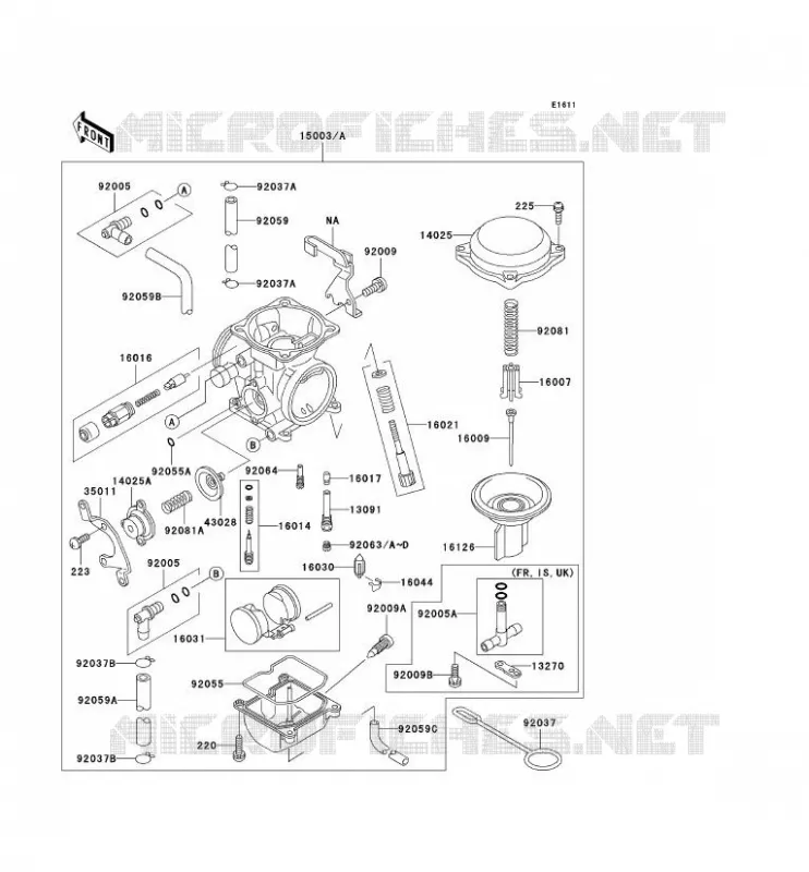 CARBURATEUR Kawasaki MOTOS 650 2001 KLR650  KL650-C7