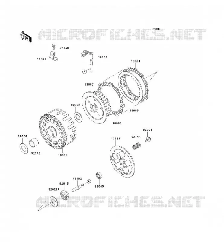 EMBRAYAGE Kawasaki MOTOS 650 2001 KLR650  KL650-C7