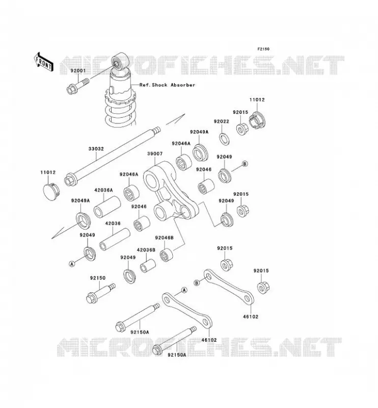 SUSPENSION Kawasaki MOTOS 650 2002 KLR650  KL650-C8