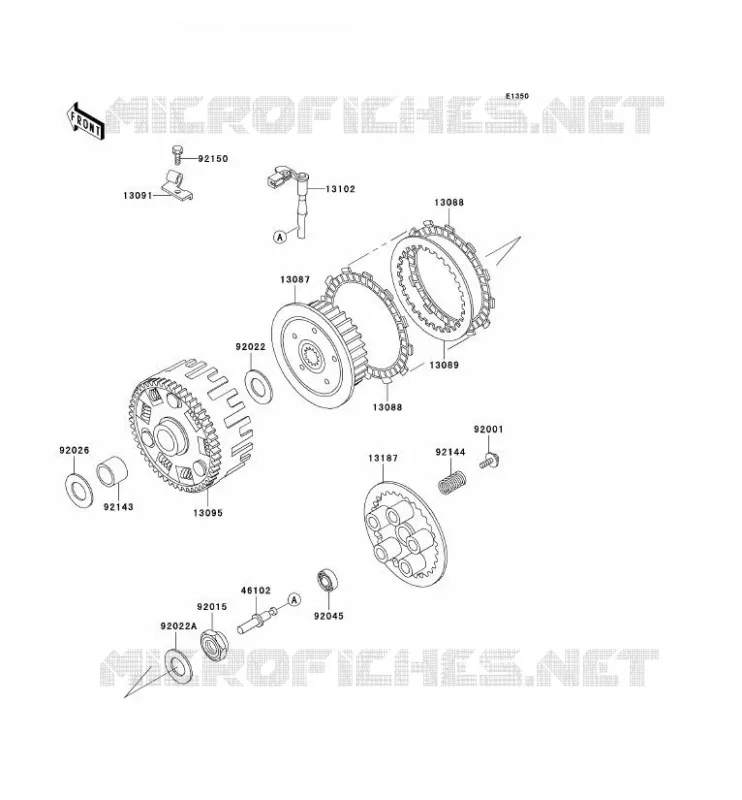 EMBRAYAGE Kawasaki MOTOS 650 2002 KLR650  KL650-C8