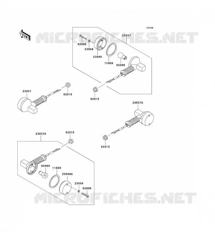 CLIGNOTANTS Kawasaki MOTOS 650 2003 KLR650  KL650-C9