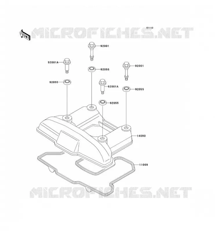 COUVRE CULASSE Kawasaki MOTOS 650 2003 KLR650  KL650-C9