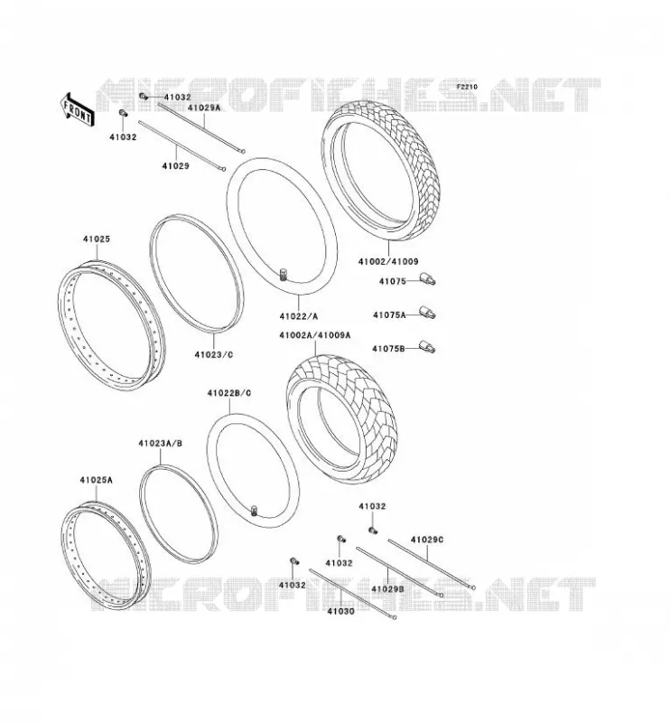 PNEUS Kawasaki MOTOS 650 2003 KLR650  KL650-C9