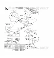 CACHE LAT&Eacute;RAL/GARDE CHAINE pour Kawasaki KLR650 2010