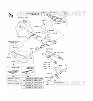 CACHE LAT&Eacute;RAL/GARDE CHAINE pour Kawasaki KLR650 2010