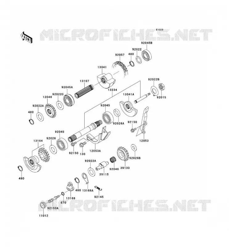 BALANCIER Kawasaki MOTOS 650 2010 KLR650  KL650EAF