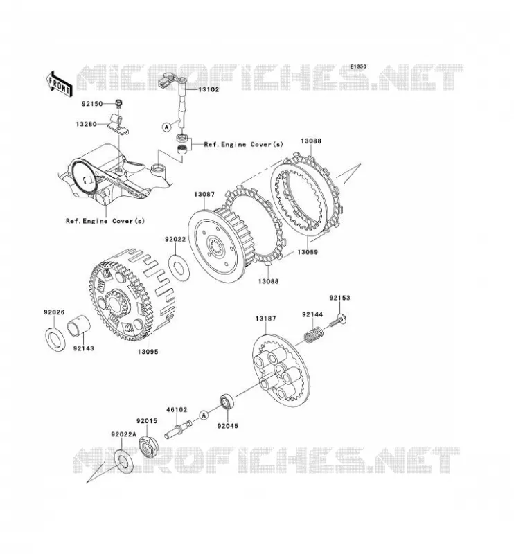 EMBRAYAGE Kawasaki MOTOS 650 2010 KLR650  KL650EAF