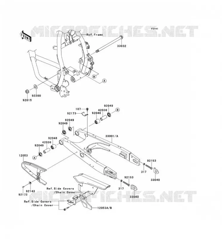 BRAS OSCILLANT Kawasaki MOTOS 650 2011 KLR650  KL650EBF