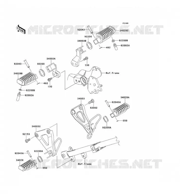 REPOSE PIED Kawasaki MOTOS 650 2011 KLR650  KL650EBF