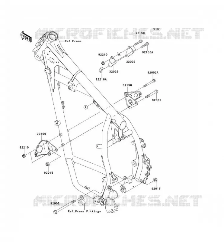 SUPPORT MOTEUR Kawasaki MOTOS 650 2012 KLR650  KL650ECF