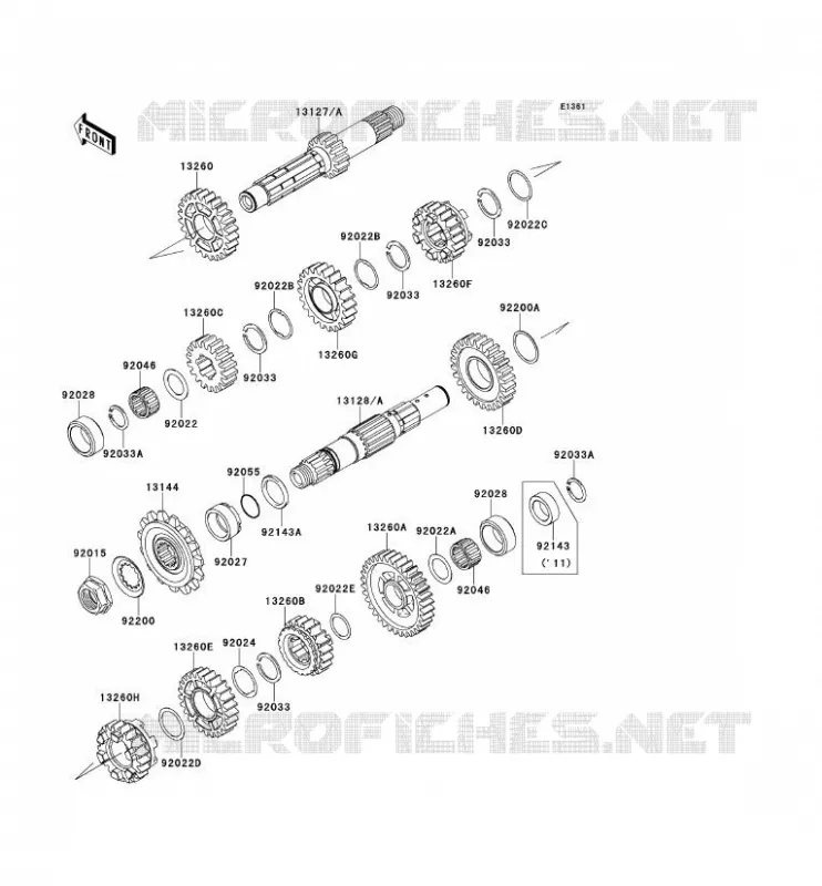 TRANSMISSION Kawasaki MOTOS 650 2012 KLR650  KL650ECF