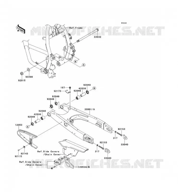 BRAS OSCILLANT Kawasaki MOTOS 650 2013 KLR650  KL650EDF