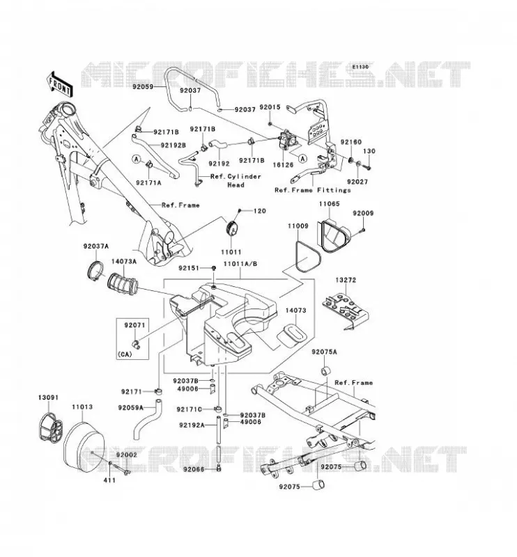 FILTRE A AIR Kawasaki MOTOS 650 2014 KLR650  KL650EEF