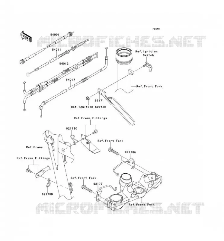 CABLES Kawasaki MOTOS 650 2014 KLR650  KL650EEF