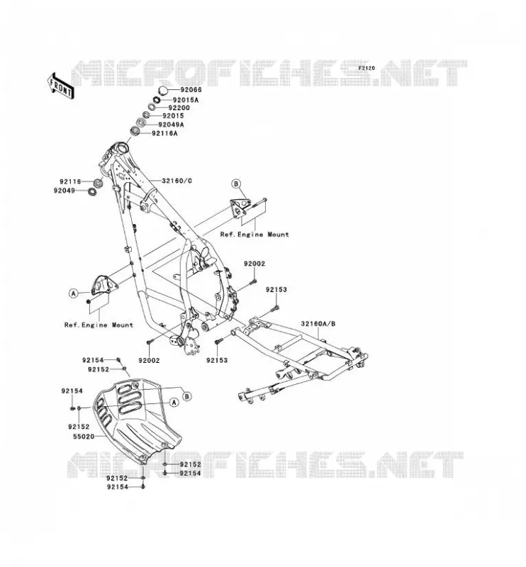 CH&Acirc;SSIS Kawasaki MOTOS 650 2014 KLR650  KL650EES