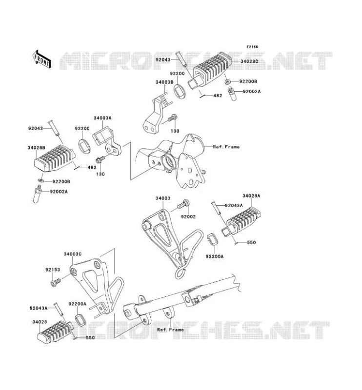 REPOSE PIED Kawasaki MOTOS 650 2014 KLR650  KL650EES