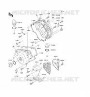COUVERCLES MOTEUR pour Kawasaki KLE250 1997
