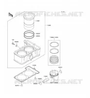 CYLINDRE/PISTON pour Kawasaki KLE250 1997