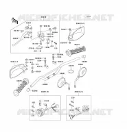 GUIDON pour Kawasaki KLE250 1997