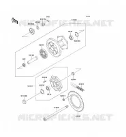 MOYEU ARRIERE pour Kawasaki KLE250 1997