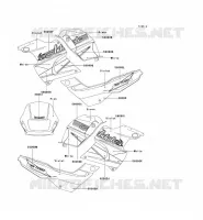 STICKER(WHITE/GREEN) pour Kawasaki KLE250 1997