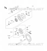 MOYEU ARRIERE pour Kawasaki KLE250 1997