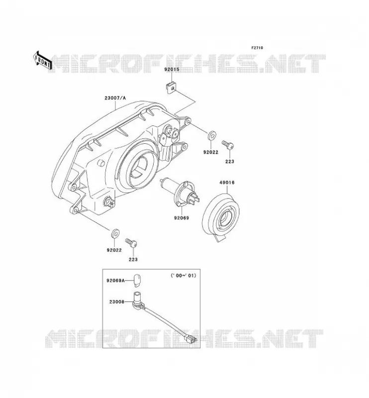 OPTIQUE(S) Kawasaki MOTOS 250 2000 KLE250  KLE250-A5