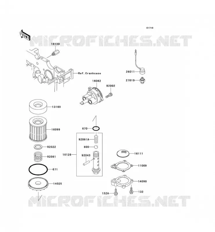 POMPE A HUILE Kawasaki MOTOS 250 2000 KLE250  KLE250-A5