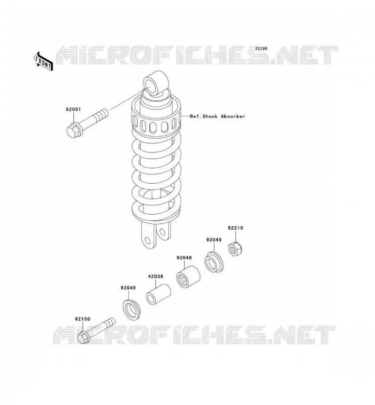 SUSPENSION Kawasaki MOTOS 250 2000 KLE250  KLE250-A5