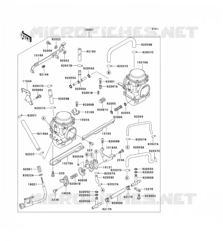 CARBURATEUR Kawasaki MOTOS 250 2000 KLE250  KLE250-A5