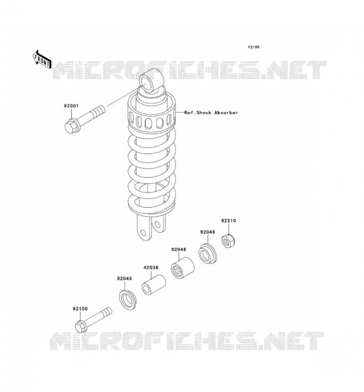 SUSPENSION Kawasaki MOTOS 250 2000 KLE250  KLE250-A5