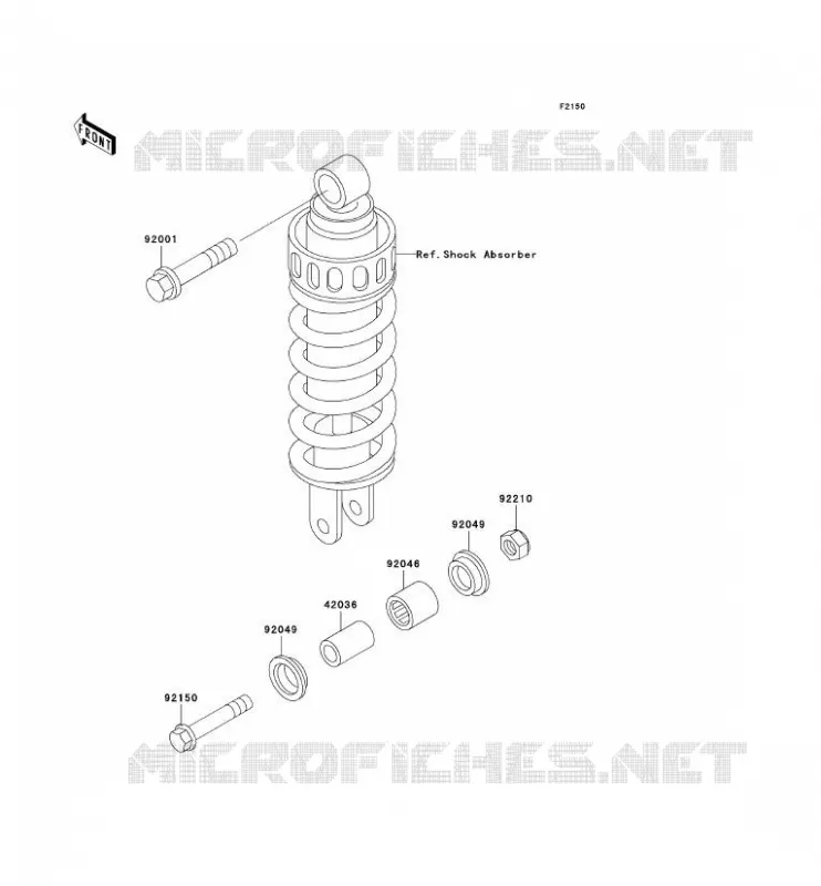 SUSPENSION Kawasaki MOTOS 250 2001 KLE250  KLE250-A6