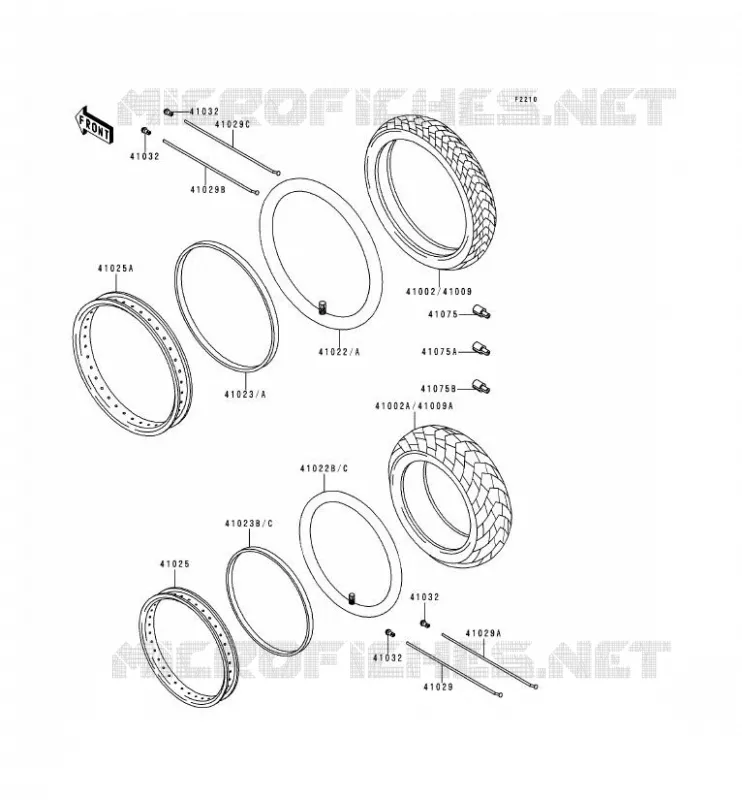 PNEUS Kawasaki MOTOS 500 2000 KLE500  KLE500-A10