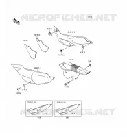CACHE LAT&Eacute;RAL/GARDE CHAINE pour Kawasaki KLE500 2000