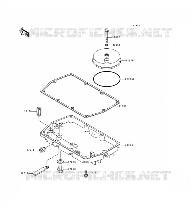 COUVERCLE RENIFLARD/CARTER D'HUILE Kawasaki MOTOS 500 2000 KLE500  KLE500-A10