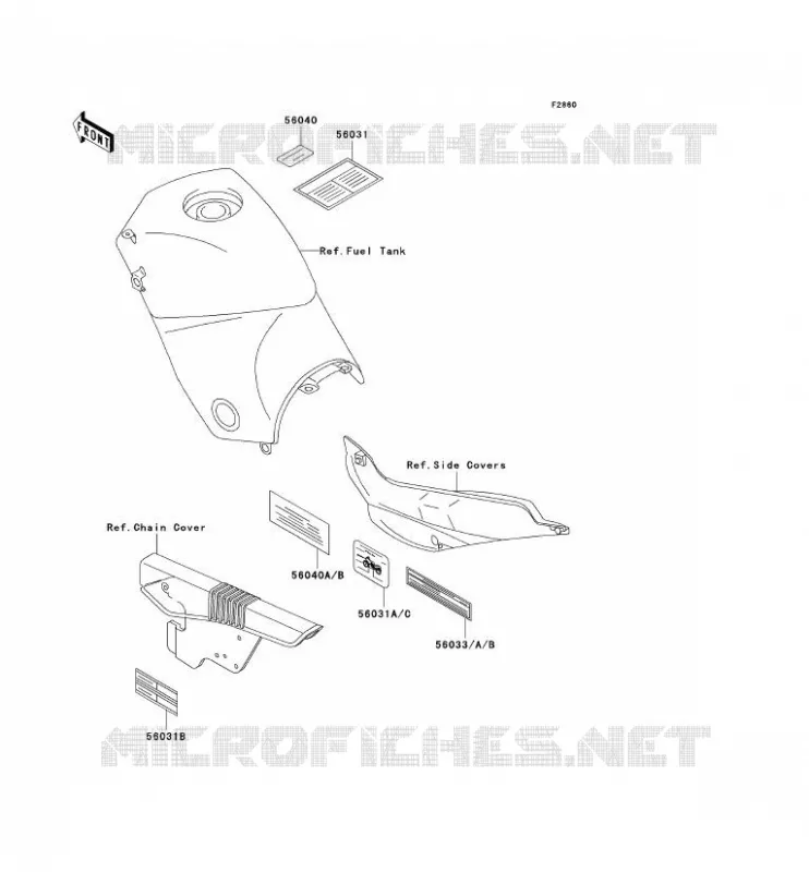 LABEL Kawasaki MOTOS 500 2002 KLE500  KLE500-A12