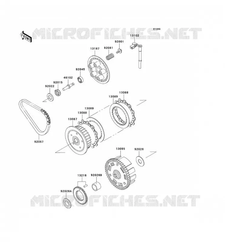 EMBRAYAGE Kawasaki MOTOS 500 2002 KLE500  KLE500-A12
