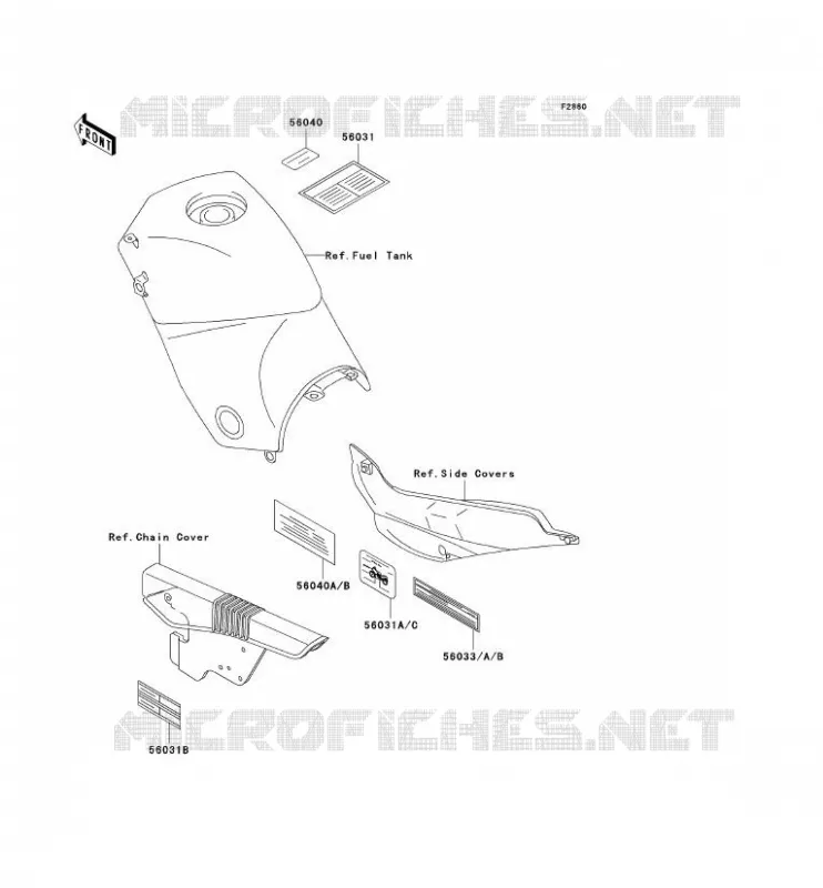 LABEL Kawasaki MOTOS 500 2002 KLE500  KLE500-A12