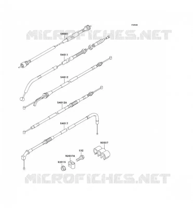 CABLES Kawasaki MOTOS 500 2003 KLE500  KLE500-A13