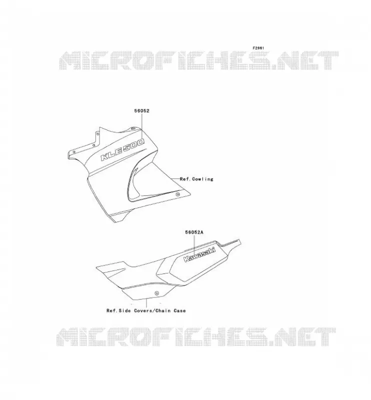 STICKER Kawasaki MOTOS 500 2003 KLE500  KLE500-A13