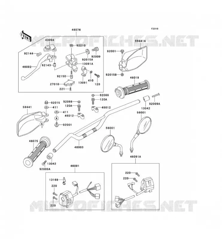 GUIDON Kawasaki MOTOS 500 2003 KLE500  KLE500-A13