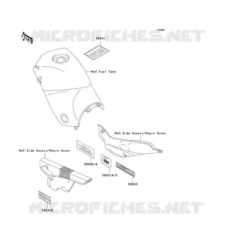 LABEL Kawasaki MOTOS 500 2003 KLE500  KLE500-A13