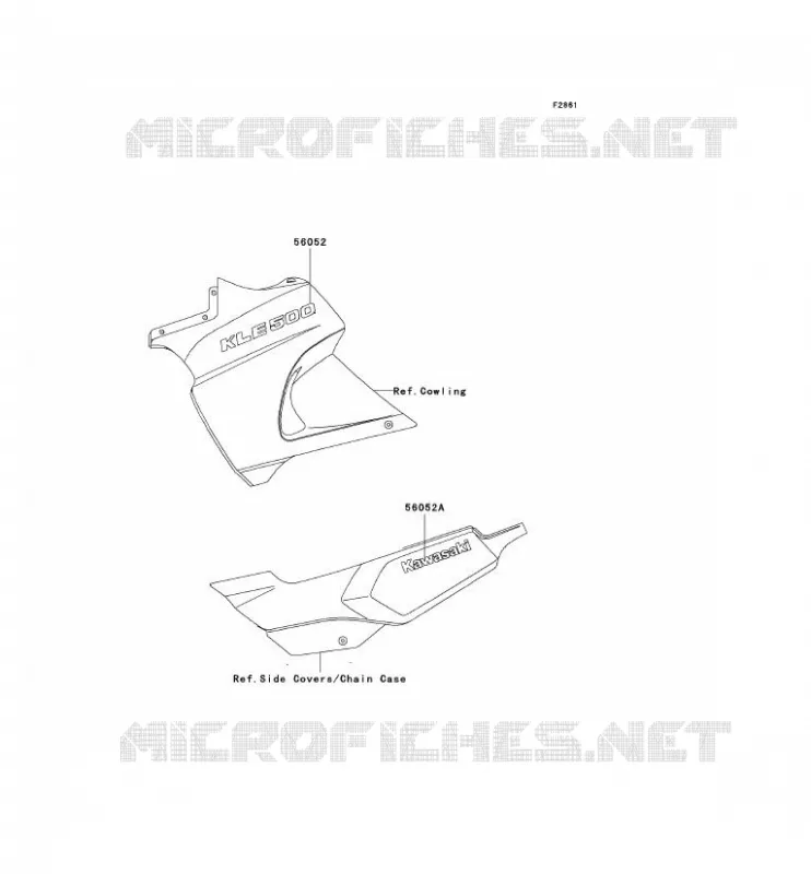STICKER Kawasaki MOTOS 500 2003 KLE500  KLE500-A13