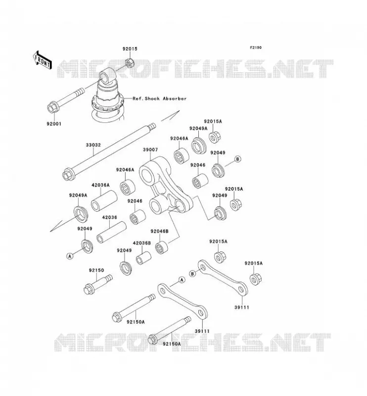 SUSPENSION Kawasaki MOTOS 500 1993 KLE500  KLE500-A3