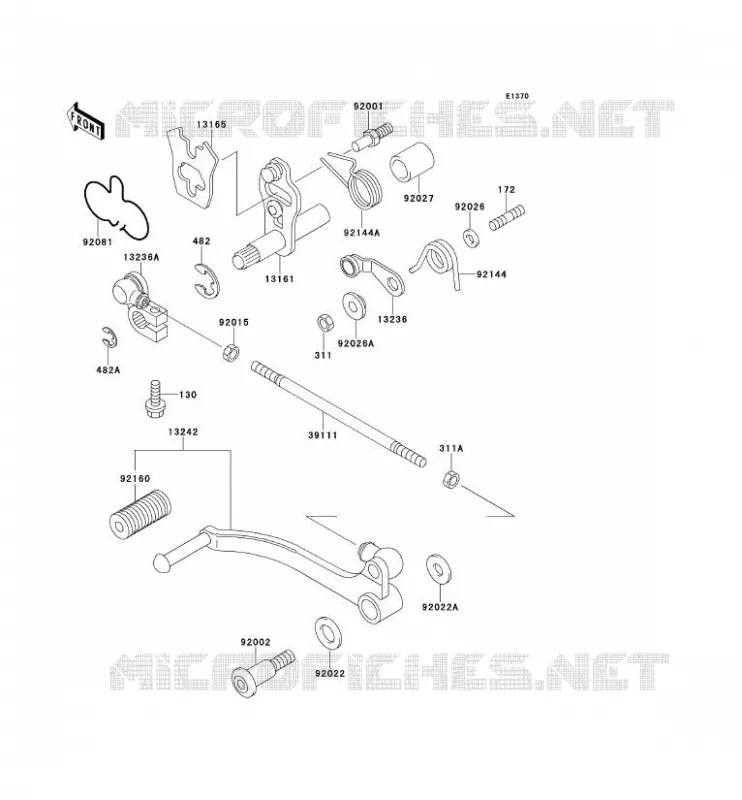 SELECTEUR Kawasaki MOTOS 500 1994 KLE500  KLE500-A4