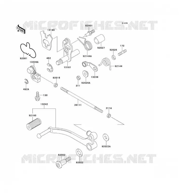 SELECTEUR Kawasaki MOTOS 500 1994 KLE500  KLE500-A4