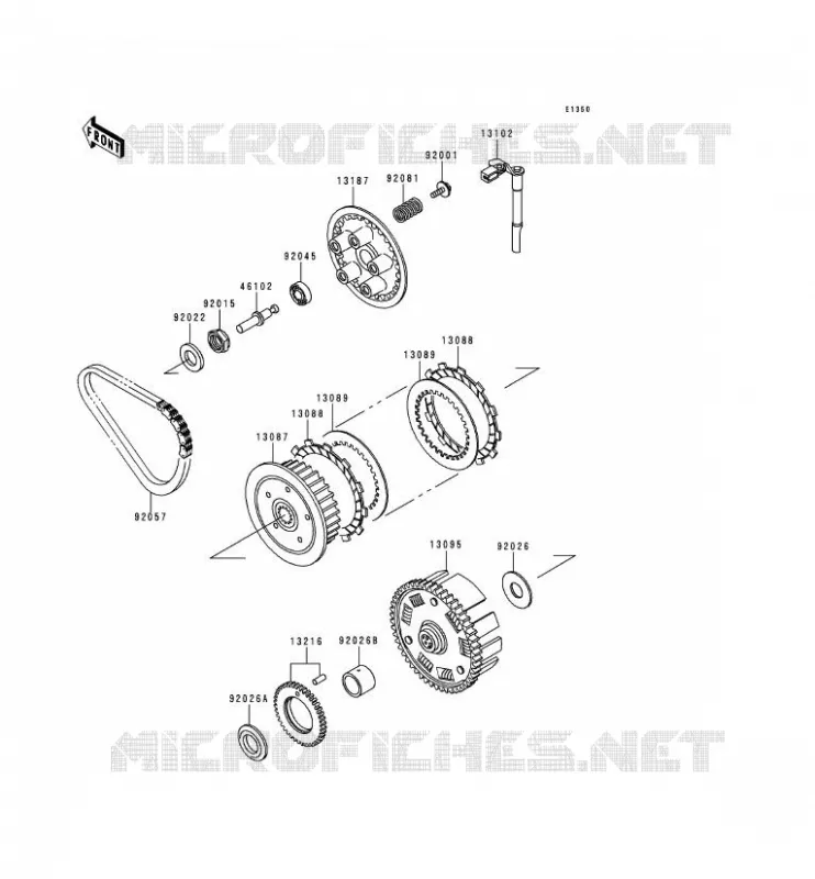 EMBRAYAGE Kawasaki MOTOS 500 1995 KLE500  KLE500-A5