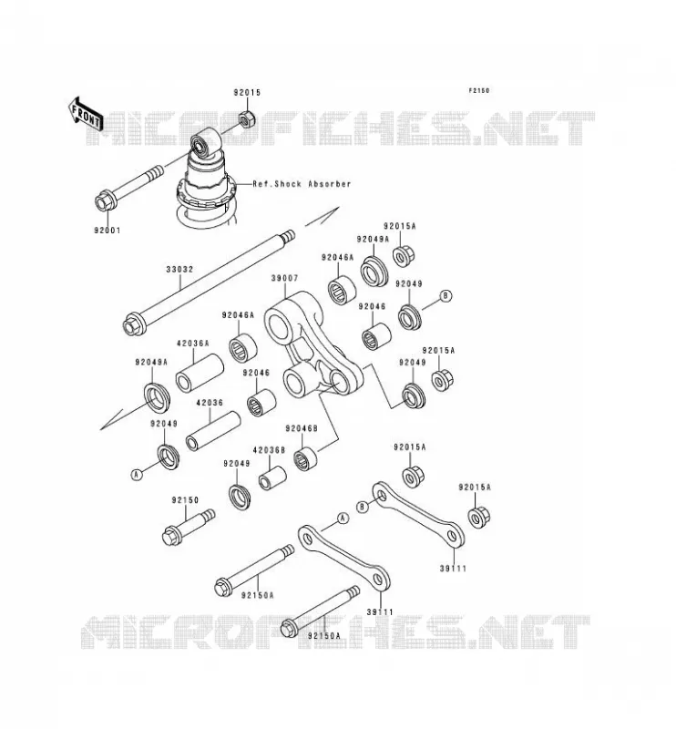 SUSPENSION Kawasaki MOTOS 500 1996 KLE500  KLE500-A6